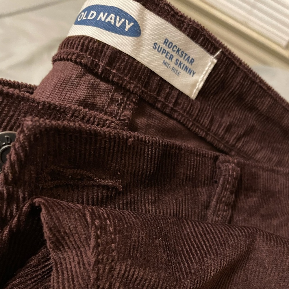 Mid-Rise Rockstar SuperSkinny Pop-Color Corduroys